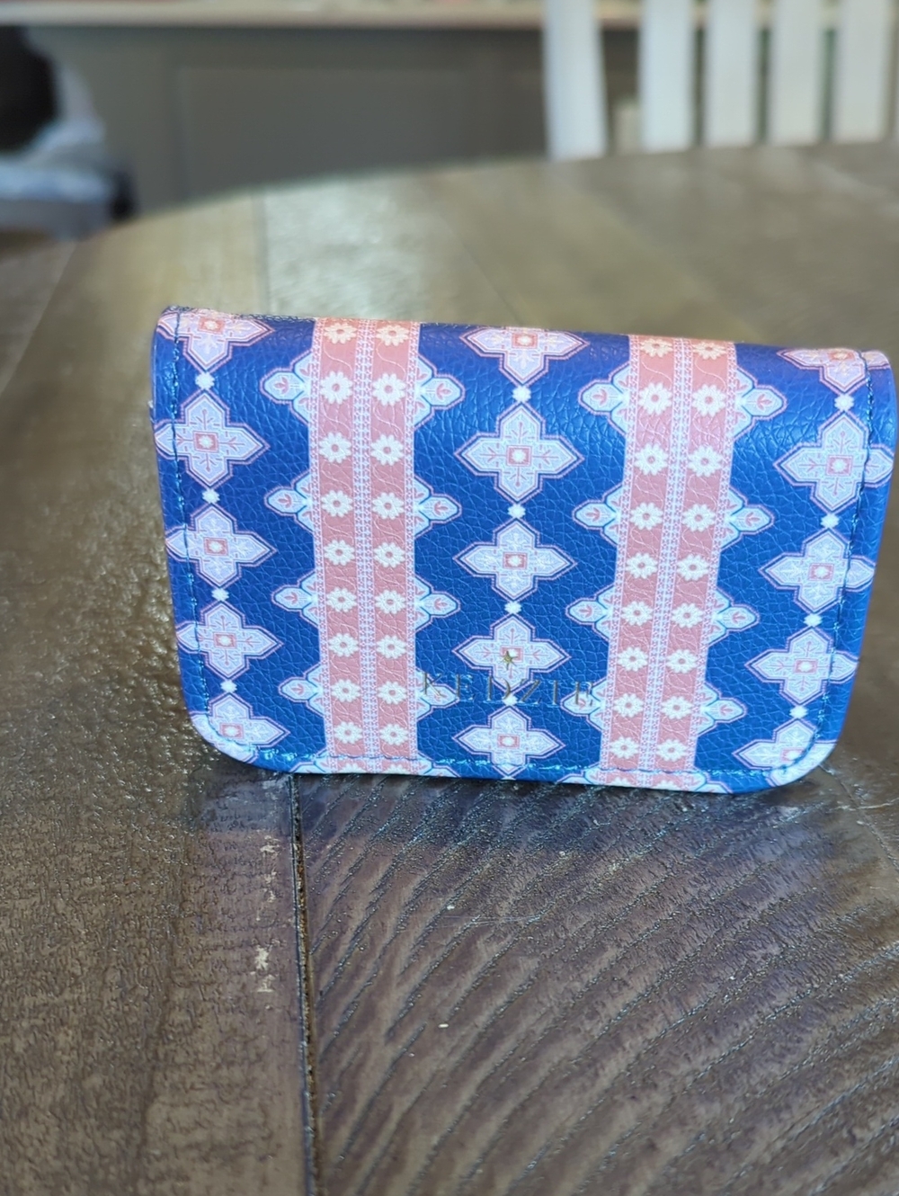 kedzie Patterned Navy and Pink Women's Wallet -